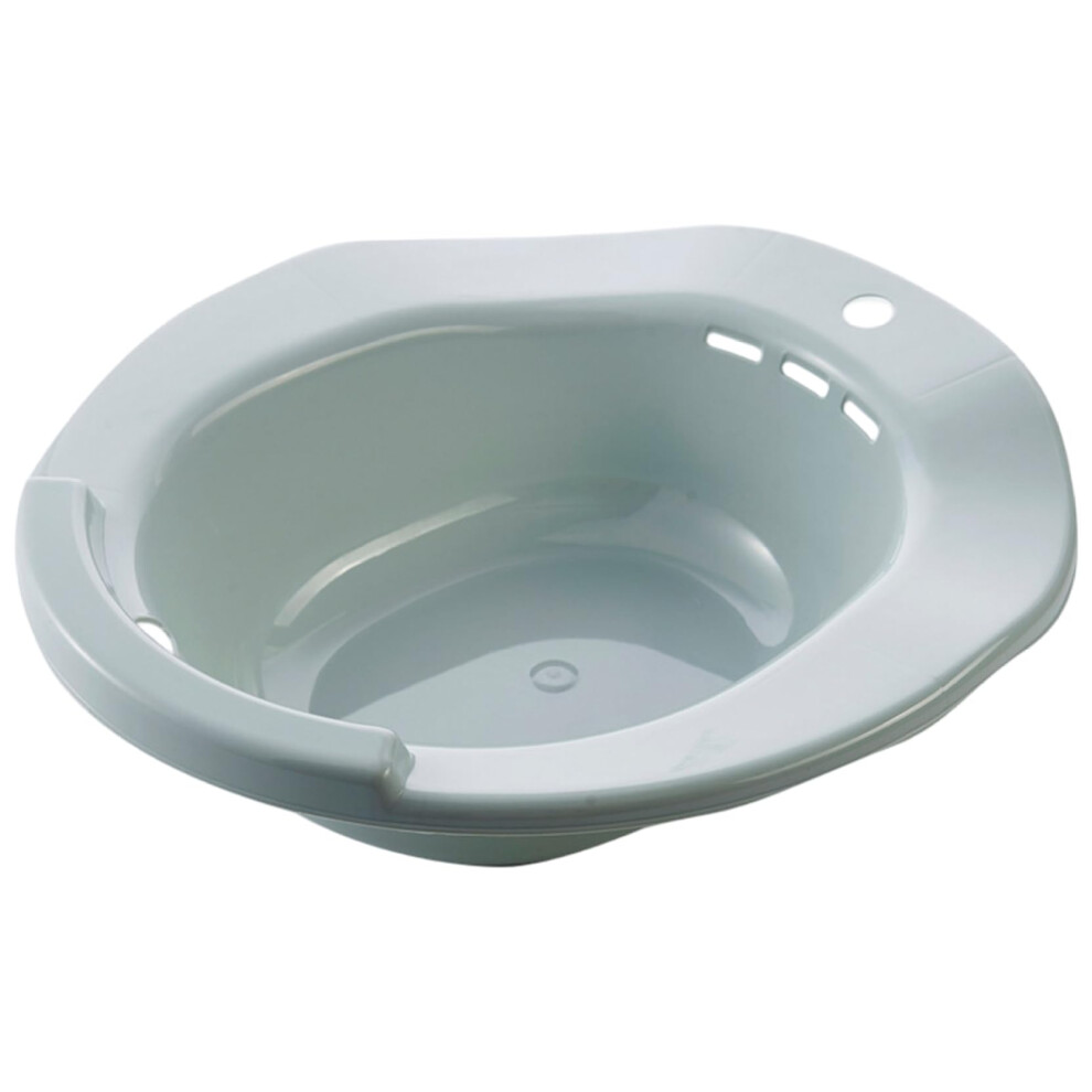 Sitz Bath For Toilet Plastic Basin With AntiOverflow Hole And Hanging Hole 15.35x14.37x4.53 For Postpartum Hemorrhoids