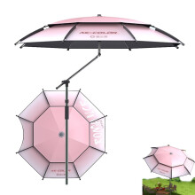 Pink Beach Umbrella Fishing Umbrella, 6.5/7/8/8.5ft Outdoor Patio Umbrella, Tilt Aluminum Pole, For Yard, Pool, Picnic(260cm/8.5ft) Ref: 4554