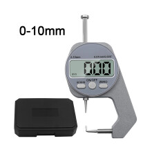 Digital Thickness Gauge Caliper 0-10mm LCD Aluminum Silver