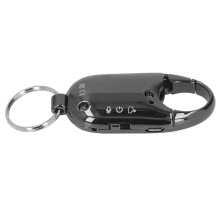 Médaillon-enregistreur vocal noir 16 Go, micro-porte-clés, enregistrement de 15 heures