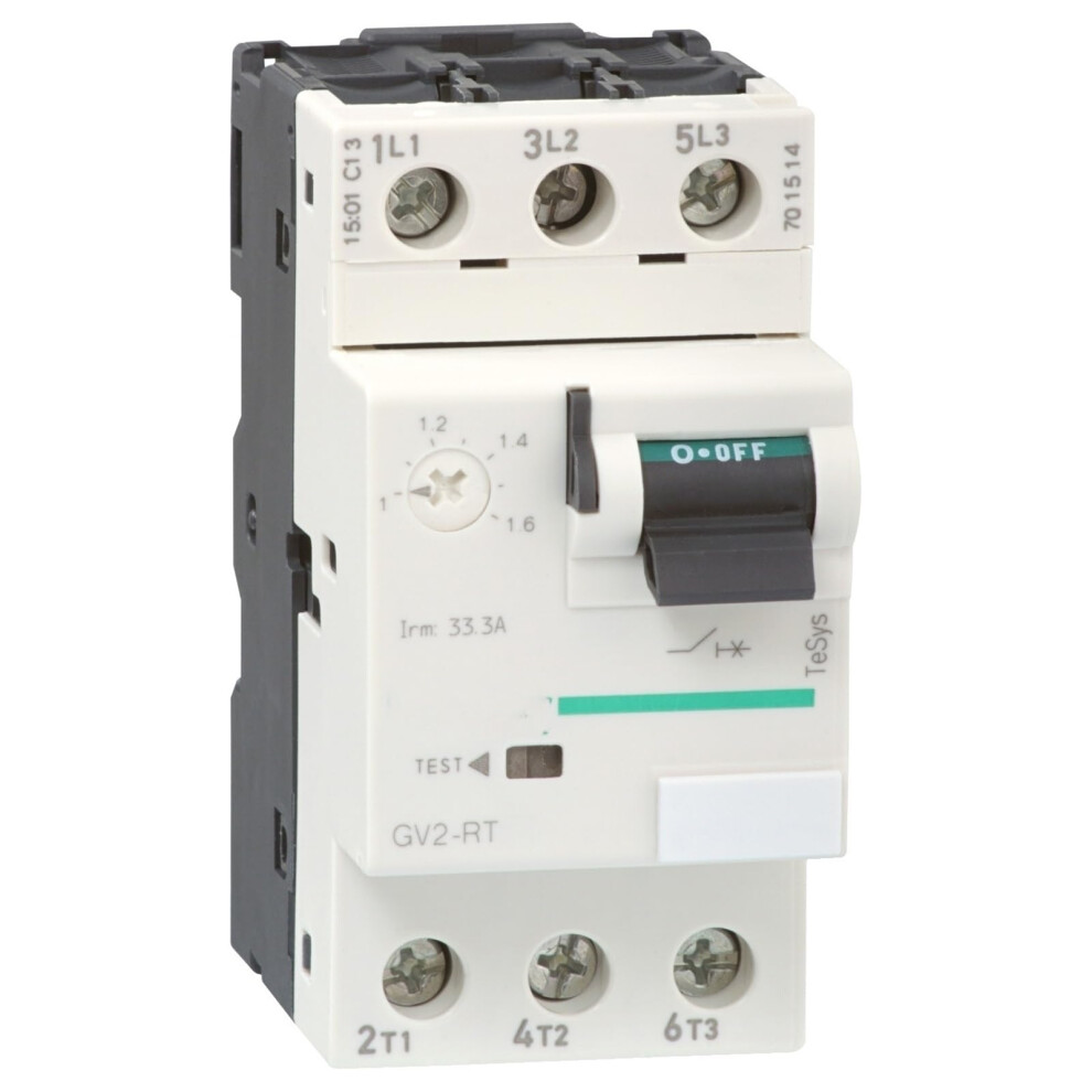 Gv2rt06 Motor Circuit Breaker 11.6A 3 Pole Thermal Magnetic Trip With Screw Clamp Terminals 9189345438936
