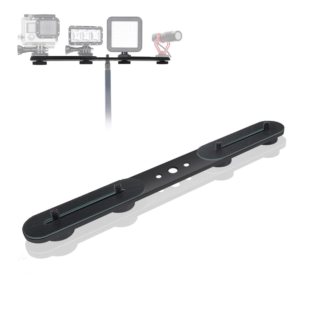 27Cm Dual Speedlite Mount Tripod Bracket Flash Extension Bar, 10' Dual Bracket For Camera, Led Video Dslr, Flash Light 9382693946027