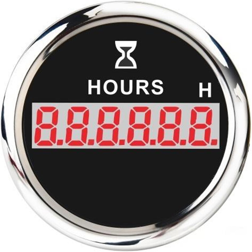 52Mm Digital Hour Meter With Led Backlight For Car Marine Boat Yacht 099999.9 Hours Red 9426802724080