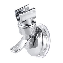 Universal Shower Holder Adjustable Suction Cup No Drill Wall Mounted Silver
