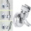 Universal Shower Holder Adjustable Suction Cup No Drill Wall Mounted Silver 2