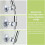 Universal Shower Holder Adjustable Suction Cup No Drill Wall Mounted Silver 5