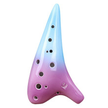 Performance Type 12 Hole Ocarina Middle Tone C AC Ceramic Made Accurate Tone Beginner Teaching Ocarina 12 Hole,C
