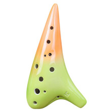 Performance Type 12 Hole Ocarina Middle Tone C AC Ceramic Made Accurate Tone Beginner Teaching Ocarina 12 Hole,B