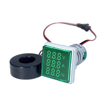 LED Digital Voltmeter Amperemeter Hertzmeter AC6-500V Signalleuchten Spannung Strom Frequenzmesser Anzeige Tester Grün