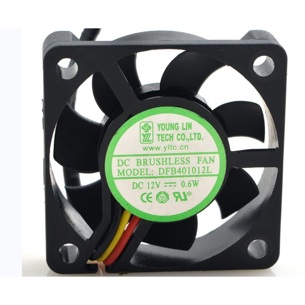 12V Cooling Fan 40X40x10mm Speed Low Noise Compact 3Wire 40Mm Dc Computer Cooler 9382693062123