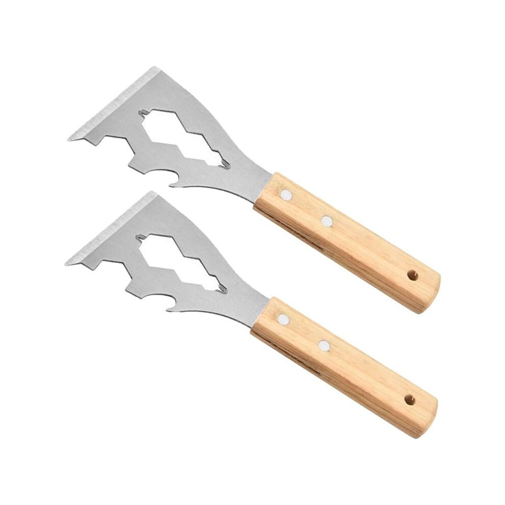 4 In 1 Cleaning Scraper-Tool, 2Pcs Stainless Steel Paint Scrapers - Putty Knife, Wall-Scraper, Adhesive Remover 6033847183821