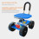 Gardening Seat with Wheels, Adjustable Height, 360 Rotating Stool with Storage for Yard Work 3