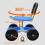 Gardening Seat with Wheels, Adjustable Height, 360 Rotating Stool with Storage for Yard Work 2