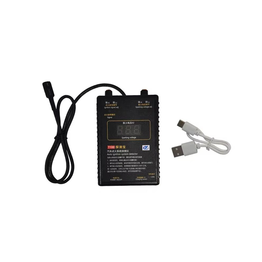 T100 Auto Ignition System Detector For 12V 24V Ignition System To Detection Ignition Signal And Spark Voltage 4714118967099