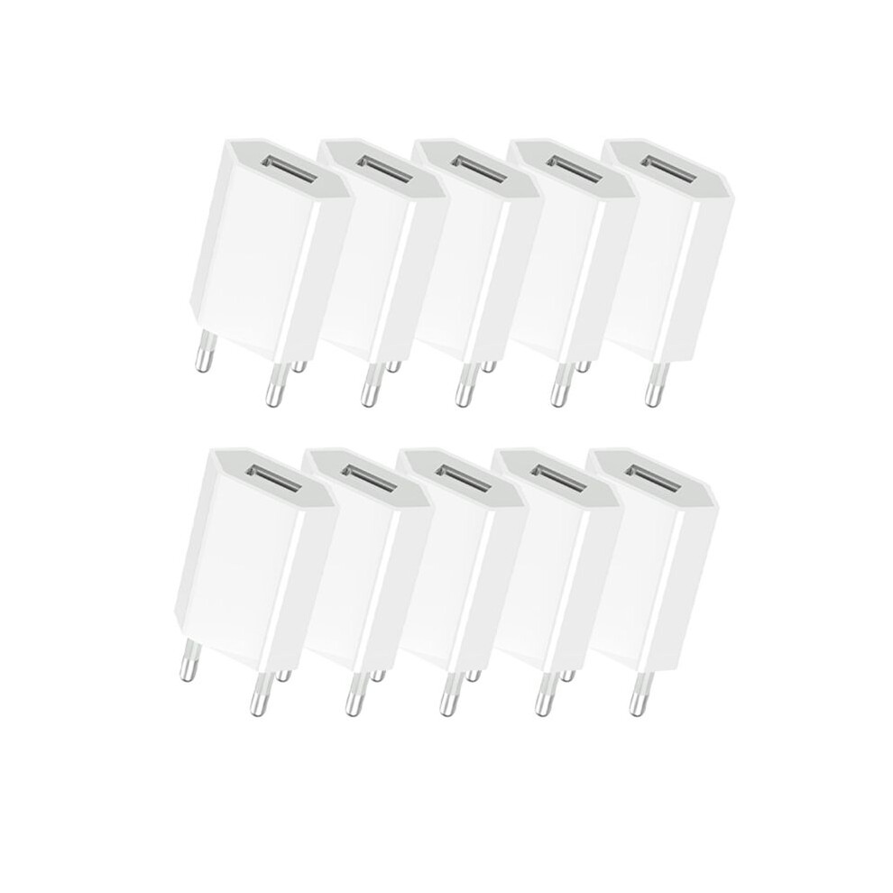 10Pcs Portable 5V 1A Eu Ac Usb Wall Charger Plug Adapter Charger Plug Eu Plug 4713517548793