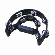 Party-Ready Handheld Tambourine with Double Row & Custom Handle 25cm Diameter