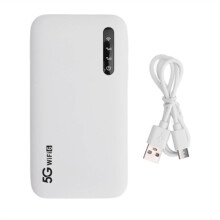 5G WiFi 6 Mobiele Hotspotrouter 5000 MAh Draagbaar Ondersteuning voor 16 Apparaten SIM-Kaartsleuf voor Telefoon en Tablet Reishotspot
