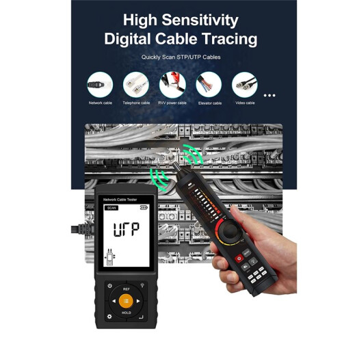 Network Cable Tester RJ45 RJ11 Cable Tracker Cable Detector Continuity Tester Network Tools Network  Finder 1