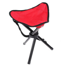 Portable Folding Tripod Chair Oxford Cloth Steel Frame Lightweight Backpacking Stool For Camping And Fishing