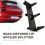 Car Rear Bumper Diffuser Lip Spoiler Splitter for   2015-2018 4