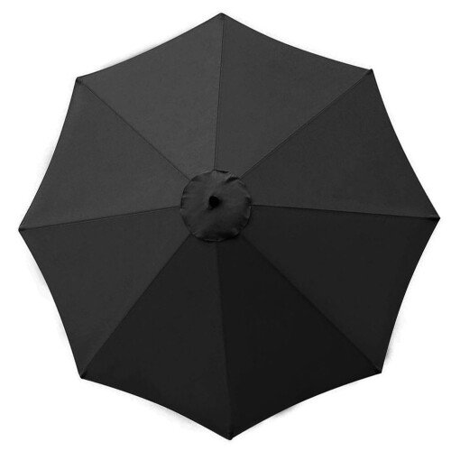 Wind Resistant 8 Level Backyard Garden Umbrella 2M-Black