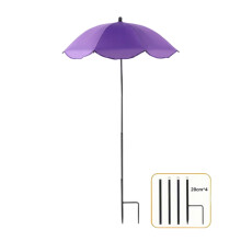 Plant Umbrella For Outdoor Plant Adjustable Sunshade for-Purple