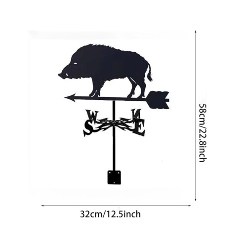 Pig Shape Weather Vane Easy Assembly Directional Indicators 2