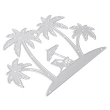 Coconut Tree Metal Cutting Dies with Beach Theme for Scrapbooking Cards DIY Crafts and Party Decor
