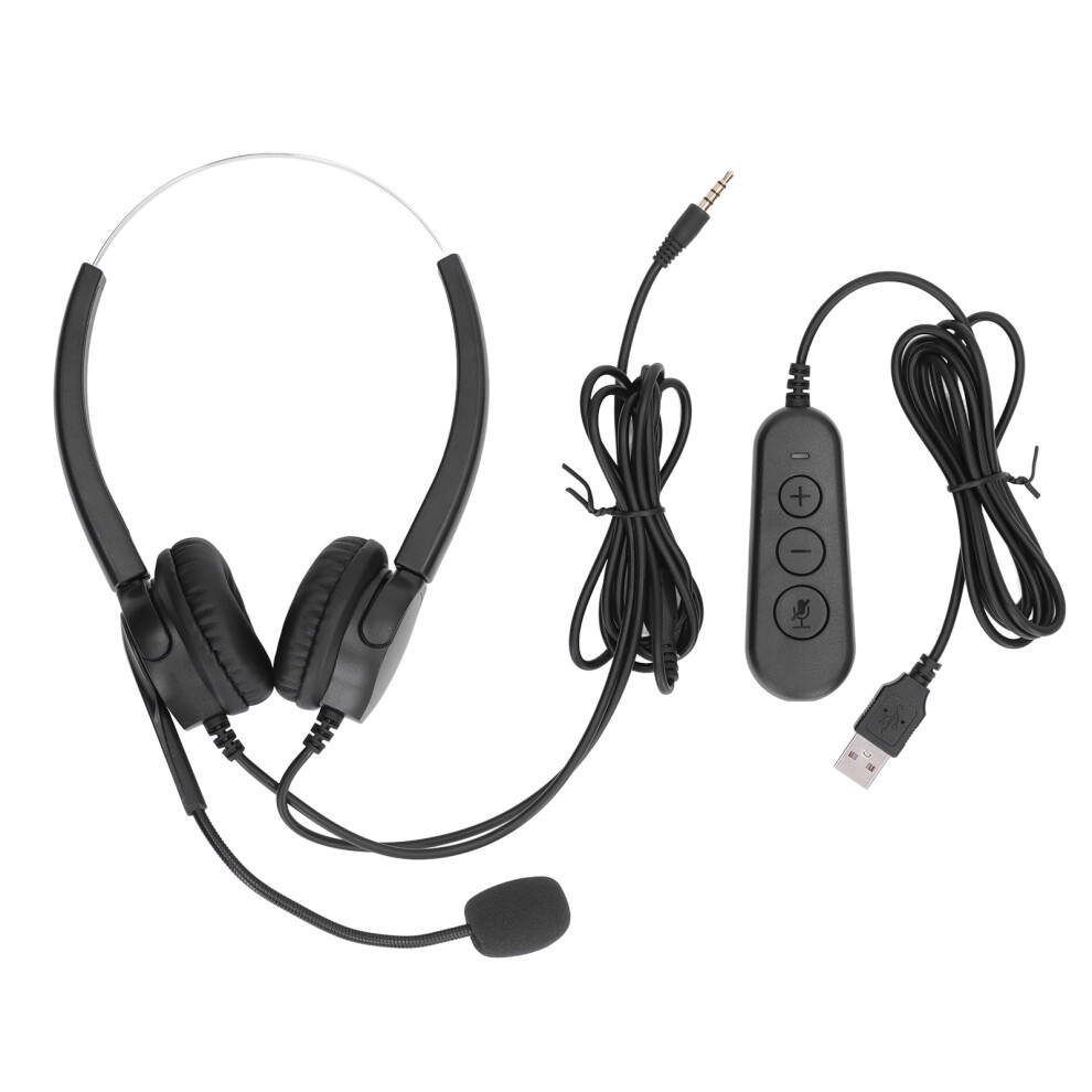 Adjustable Business Headset With Clear Communication, Noise Reduction Microphone For Comfortable Wear During Extended Work Sessions 9773935258860