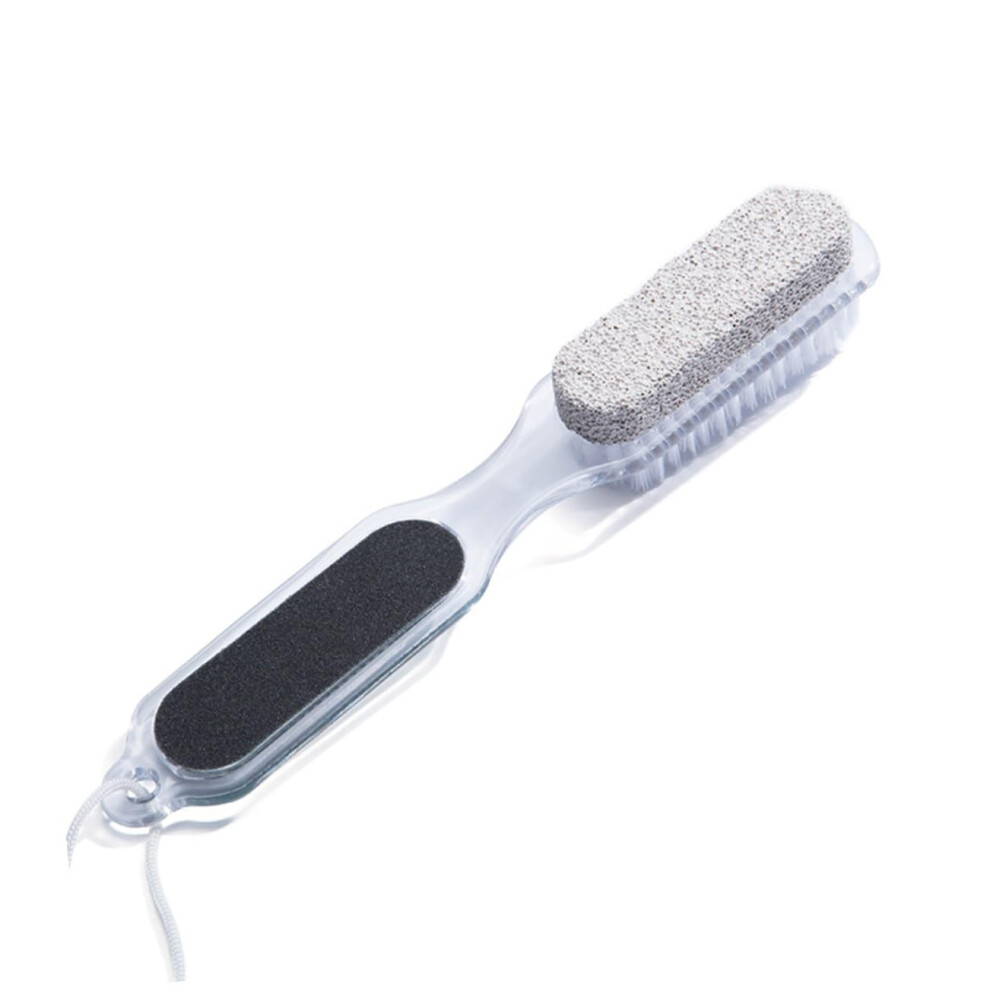 Foot Care Tool Pumice Stone Nail Brush Foot File Callus Reduction Exfoliation Ergonomic Handle Home Pedicure