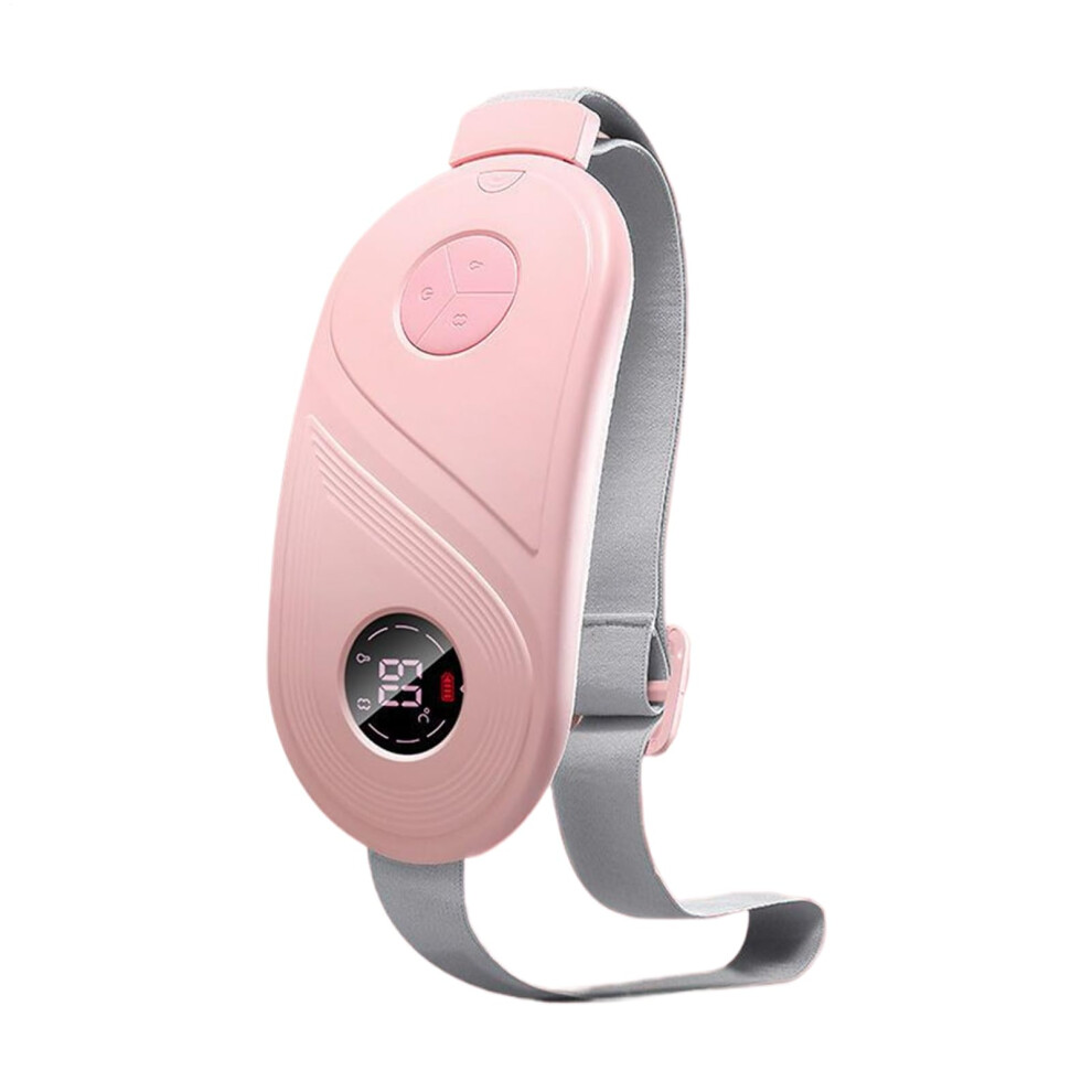 Pink Period Heating Pad For Cramps | 3Mode Heated Belt With Massage Function | Wireless Abdomen Back Pad For Women