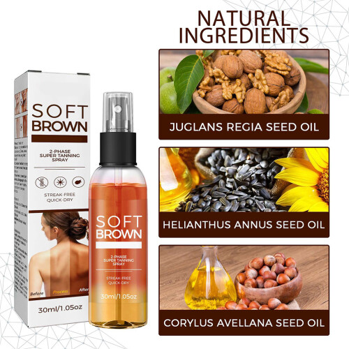 Spray Autoabbronzante da 30ml | Bronzer e acceleratore per il corpo