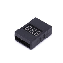 Battery Tester Monitor For 1-8S Lithium Battery, Lipo Battery Voltage Tester With Low Voltage Buzzer Alarm And Led Indicator 2 In 1 Rc Drone Battery
