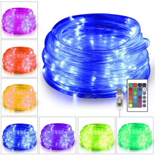 Rope String Lights 5M USB Powered 50 LED 16Color Changing Waterproof Indoor Outdoor Rope Tube Fairy Lights