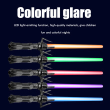 2 in 1 Light Up Sword 2 Pcs 7 Colours Change with Sound Expandable Cosplay Toy