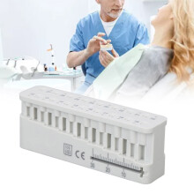 Règle pour fraises dentaires en plastique, marquages transparents, porte-fichiers endodontiques