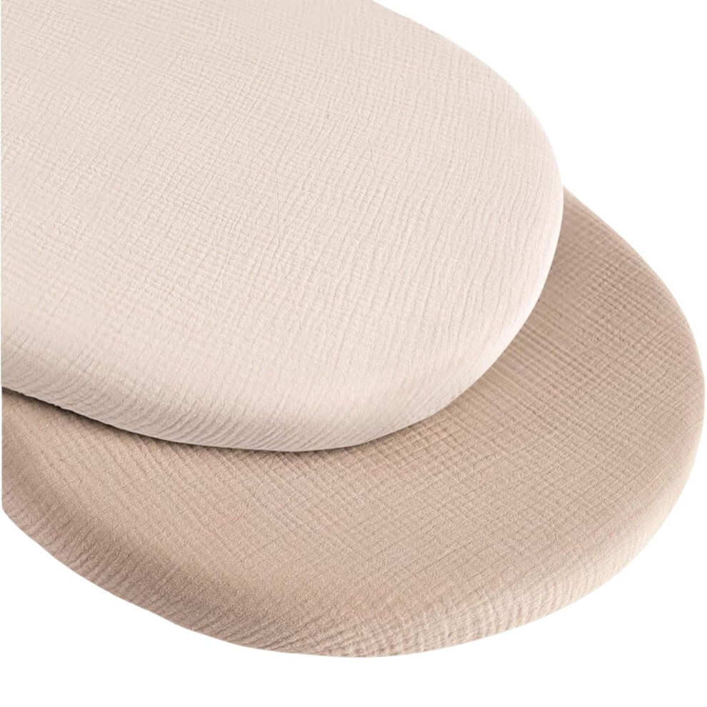 2pcs Soft Cotton Cradles Mattress Sheet Baby Cradles Bed Sheet Fitted Bassinet Covers For Infant Stretchy Baby Pad Sheet Ref: 4351