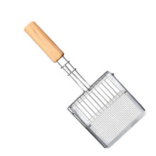Cat Scooper,Fine Mesh Flat Head Litter Scoop for Efficient Cleaning PushPull Design Cat Supplies with Wood Handle for Home Use, Kittens, Pets