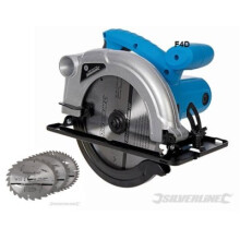 SILVERLINE CIRCULAR SAW 1200W 185MM TCT & 4X CUTTING BLADE WARRANTY 845135