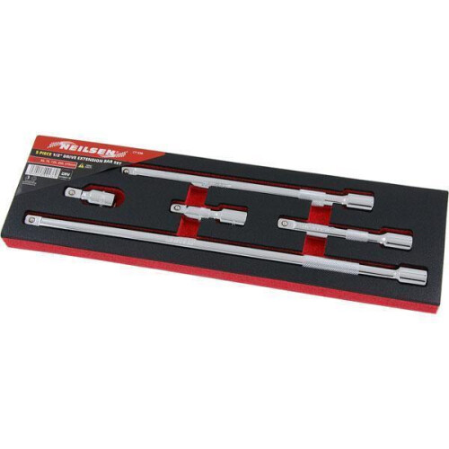 Neilsen EXTENSION BAR SET 5PC WOBBLE END 1/2" DRIVE LONG SOCKET RATCHET SET CT1236