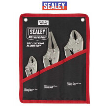 Sealey Locking Plier Adjustable Wrench 3pc Set Premier Spanners AK6876