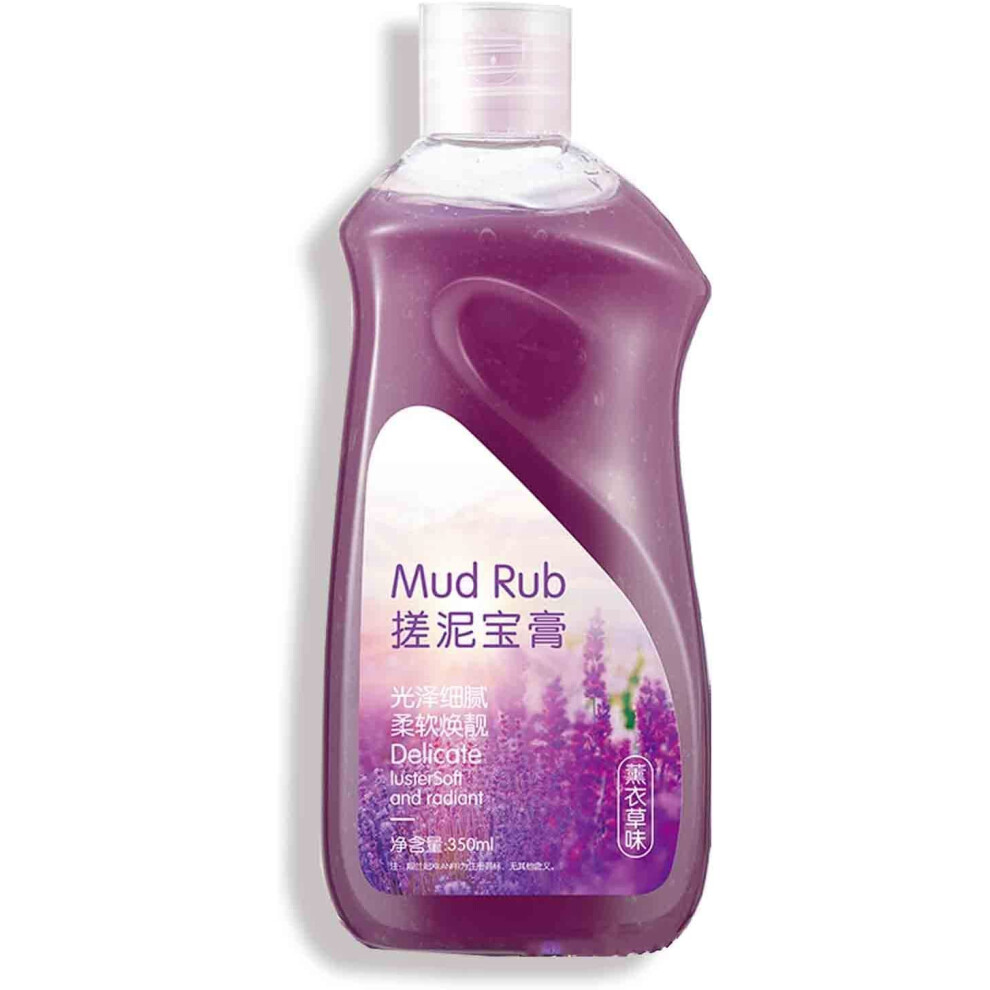 Lavender Mud Rubbing Artifact, Rubbing Mud Gel For Skin, Deeply Exfoliating Removes Dead Skin And Dirt Body Wash 350Ml