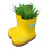 Cute Boot Shape Figurines Desktop Ornament Planter Plant Pot 1