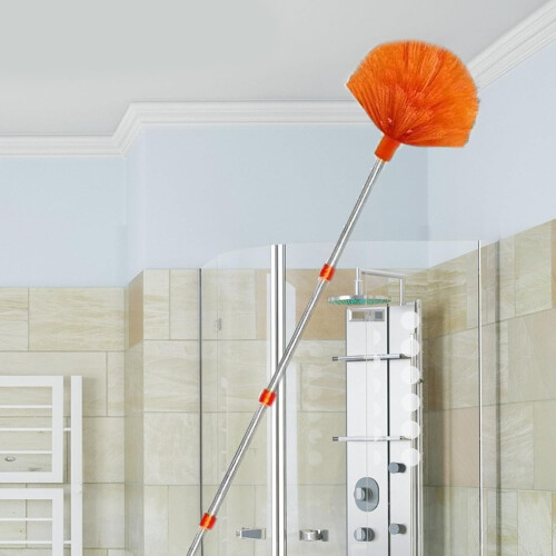 Orange Ceiling Duster  Extendable For  Ceilings  Microfiber Web Cleaner 2