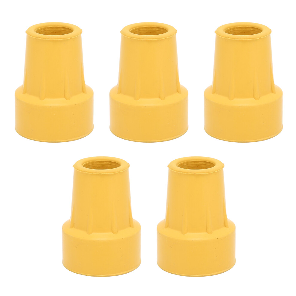 Replacement Crutch Tips, Shock Absorption & Snug Fit For Enhanced Mobility, 5PCS Of Heavy Duty Latex Free Rubber, Non Slip Grip For Standard &