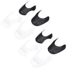 4 verstellbare Faltenschutzpaare für Schuhe weiß & schwarz