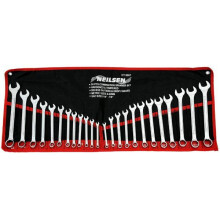 25PC SPANNER SET METRIC AF IMPERIAL COMBINATION WRENCH RING OPEN IN CASE CT0087