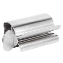 Stainless Steel Toothpaste Squeezer with Holder, Ergonomic Tube Roller for Bathroom and Cosmetics