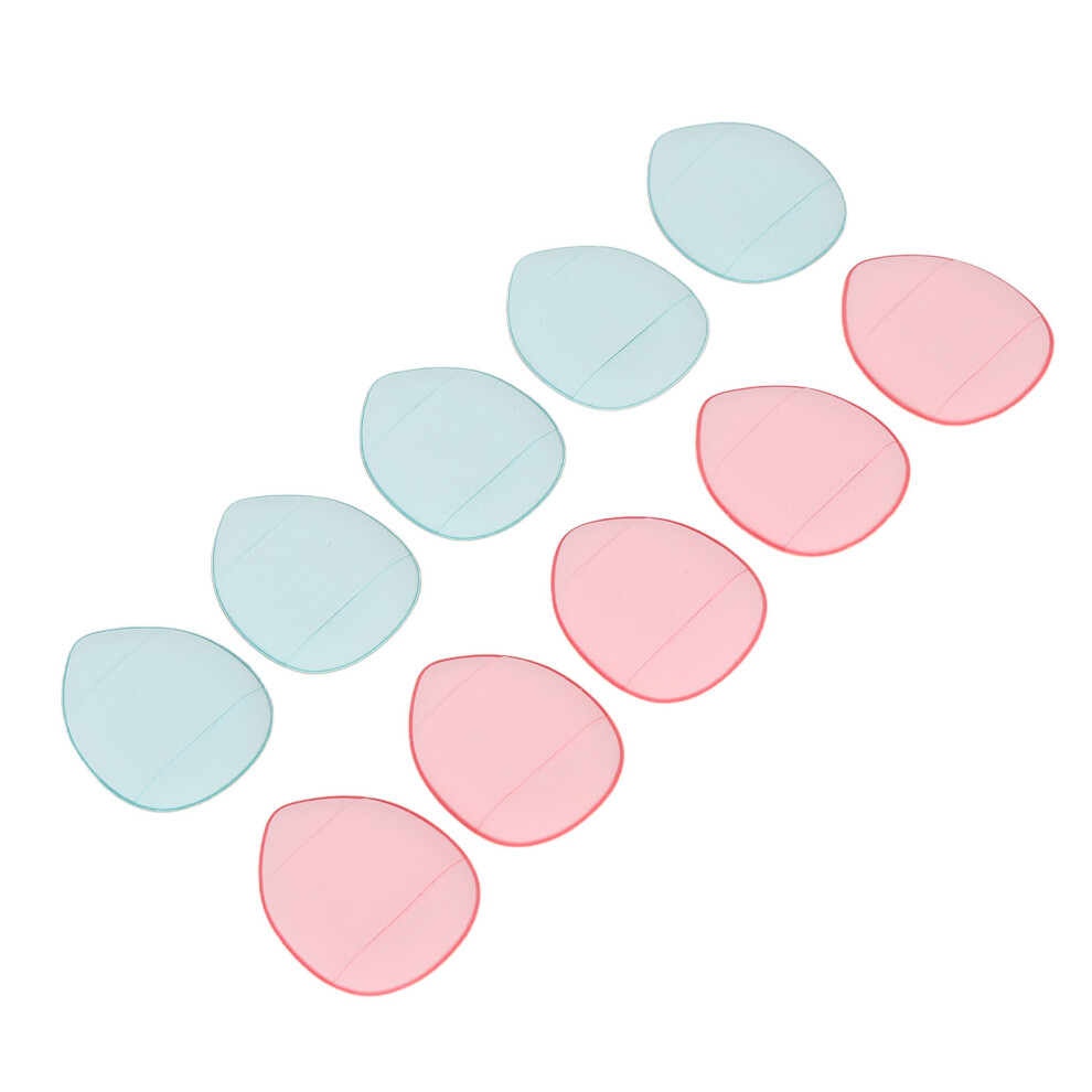 Pink/Blue 10Pcs Soft Elastic Finger Makeup Sponges For Foundation Concealer Bb