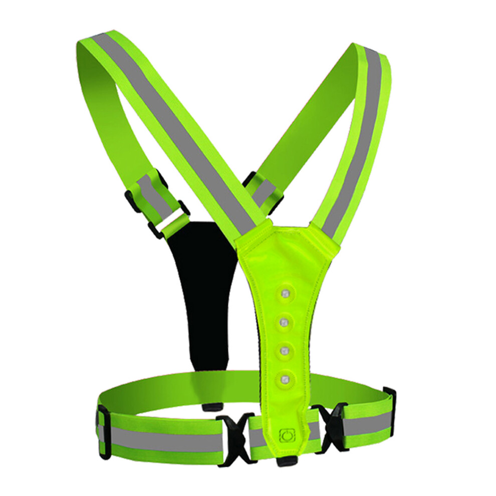 Led Reflective Running Vest Light Up Safety Gear, Green, 45.6Cm 9461378295725